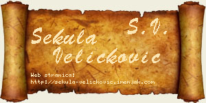 Sekula Veličković vizit kartica